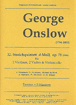 George Onslow Notenblätter Quintett d-Moll op.78