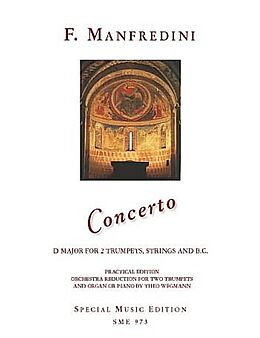 Francesco Onofrio Manfredini Notenblätter Konzert D-Dur für 2 Trompeten, Streicher und Bc