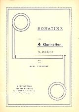 Anton Diabelli Notenblätter Sonatine für 4 Klarinetten