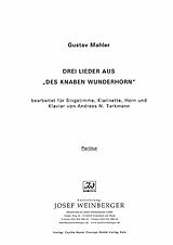 Gustav Mahler Notenblätter 3 Lieder aus Des Knaben Wunderhorn