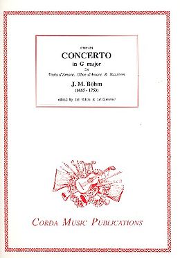 Johann Michael Böhm Notenblätter Konzert G-Dur für Viola damore