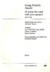 Georg Friedrich Händel Notenblätter O praise the Lord with one Consent for mixed