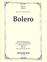 Maurice Ravel Notenblätter Bolero for recorder orchestra