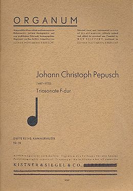 Johann Christoph Pepusch Notenblätter Sonate F-Dur für 2 Violinen