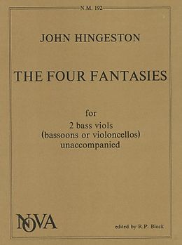 John Hingeston Notenblätter The 4 fantasies for 2 bass viols