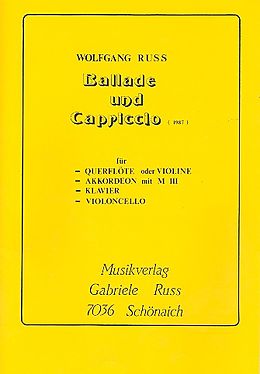 Wolfgang Russ (-Plötz) Notenblätter Ballade und Capriccio