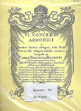Unico Wilhelm van Wassenaer Notenblätter 6 Concerti Armonici