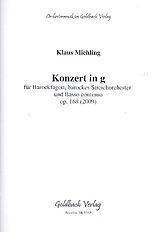 Klaus Miehling Notenblätter Konzert g-moll op.168 für Barockfagott