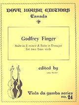 Gottfried Finger Notenblätter 2 Suites for 2 bass viols