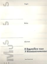 Jan Koetsier Notenblätter 6 Bagatellen für Oboe, Klarinette