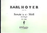 Karl Hoyer Notenblätter Sonate in c-moll