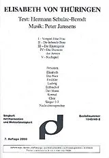 Peter Janssens Notenblätter Elisabeth von Thüringen