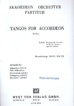 Notenblätter Tangos for Accordeon (Medley)