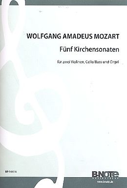 Wolfgang Amadeus Mozart Notenblätter 5 Kirchensonaten für