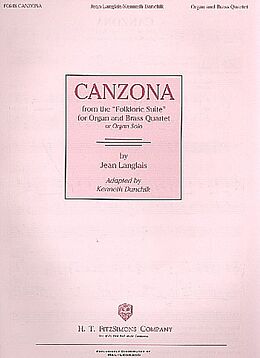 Jean Langlais Notenblätter Canzona from the Folkloric Suite for organ