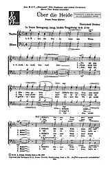 Hansjakob Heuken Notenblätter Über die Heide für Männerchor a cappella