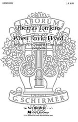 Thomas Tomkins Notenblätter When David heard for mixed chorus