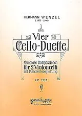 Hermann Wenzel Notenblätter 4 Duette für 2 Violoncelli und Klavier