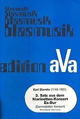 Karl Stamitz Notenblätter 3. Satz aus dem Konzert Es-Dur für Klarinette