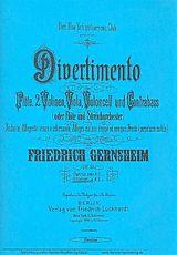 Friedrich Gernsheim Notenblätter Divertimento E-Dur op.53 für Flöte