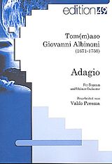 Tomaso Albinoni Notenblätter Adagio für Sopran und Kammerorchester