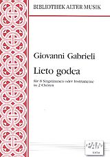 Giovanni Gabrieli Notenblätter Lieto godea