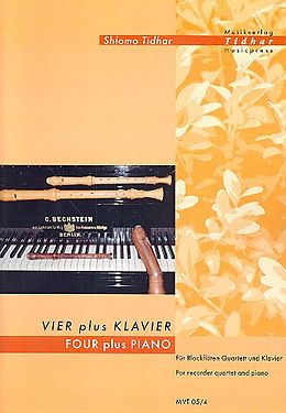 Shlomo Tidhar Notenblätter Vier plus Klavier für 4 Blockflöten (SATB)