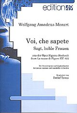 Wolfgang Amadeus Mozart Notenblätter Voi che sapete KV492 für Mezzosopran