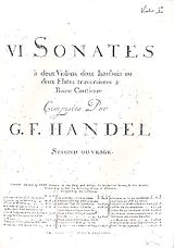 Georg Friedrich Händel Notenblätter 6 Trio Sonatas op.2