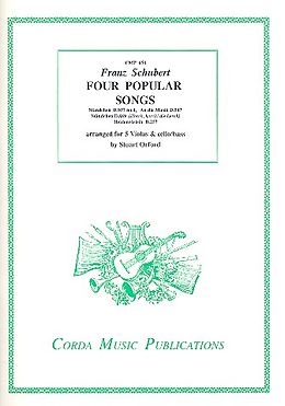 Franz Schubert Notenblätter 4 popular Songs for 5 violas and