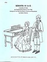 Der Grosse Friedrich II. Notenblätter Sonate G-Dur Nr.14 für Altblockflöte