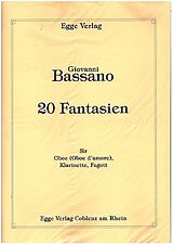 Giovanni Bassano Notenblätter 20 Fantasien für Oboe (Oboe damore)