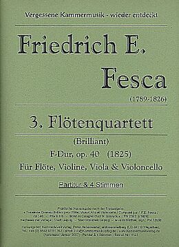 Friedrich Ernst Fesca Notenblätter Quartett F-Dur op.40 für Flöte, Violine
