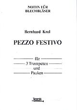 Bernhard Krol Notenblätter Pezzo festivoop.95b für 3 Trompeten