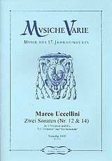 Marco Uccellini Notenblätter 2 Sonaten Nr.12 und Nr.14 für 3 Violinen und Bc