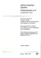 Johann Joachim Quantz Notenblätter Konzert F-Dur QV5,149 für Flöte, Streicher