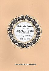 Gabriele Leone Notenblätter Duo D-Dur Nr.2