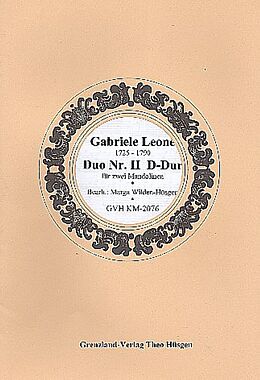 Gabriele Leone Notenblätter Duo D-Dur Nr.2