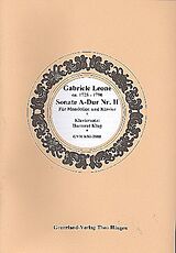 Gabriele Leone Notenblätter Sonate A-Dur Nr.2 für Mandoline und Klavier