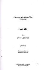 Johann A. Sixt Notenblätter Sonate für 2 Cembali