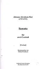 Johann A. Sixt Notenblätter Sonate für 2 Cembali