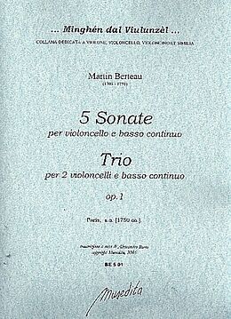 Martin Berteau Notenblätter 5 Sonaten und Trio op.1