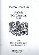 Marco Uccellini Notenblätter Sinfonie boscarecie op.8 Band 1 (Nr.1-19)