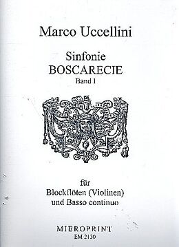 Marco Uccellini Notenblätter Sinfonie boscarecie op.8 Band 1 (Nr.1-19)