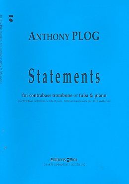 Anthony Plog Notenblätter Statements for tuba (contrabass trombone)