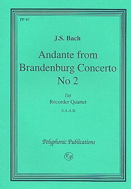 Johann Sebastian Bach Notenblätter Andante from Brandenburg Concerto no.2