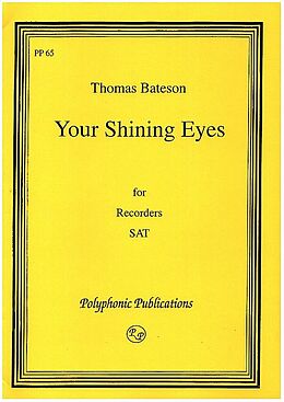 Thomas Bateson Notenblätter Your shining Eyes