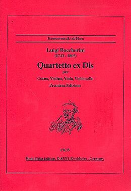 Luigi Boccherini Notenblätter Quartetto ex Dis für Horn, Violine