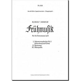 Rudolf Siebold Notenblätter Frühmusik für 3 Instrumente in B