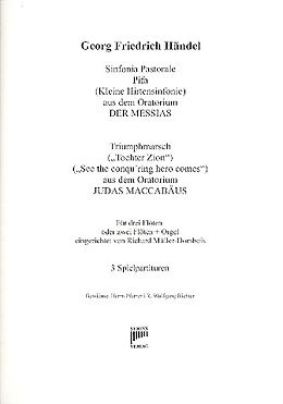 Georg Friedrich Händel Notenblätter Sinfonia pastorale und Triumphmarsch